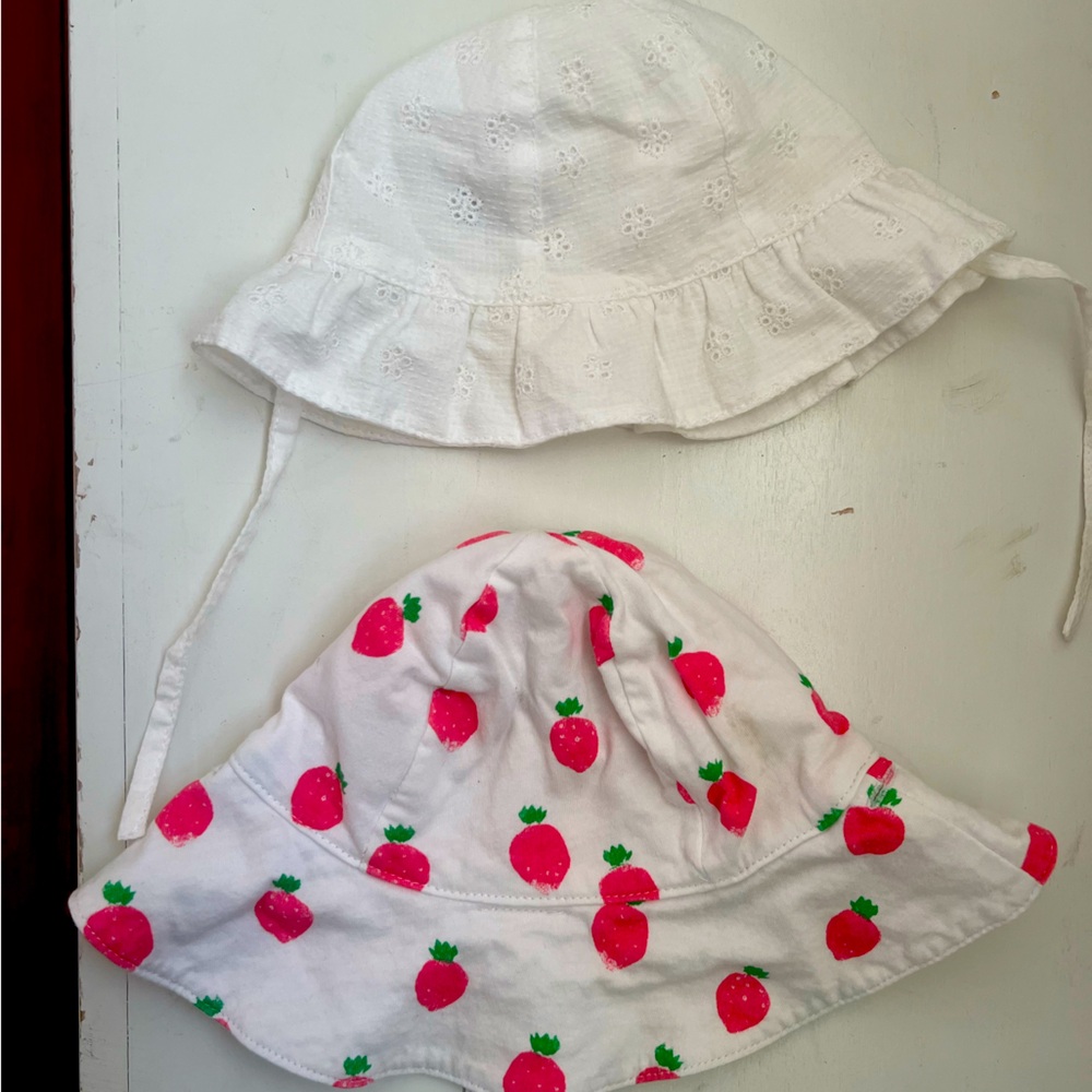 Baby Girl Sun Hats Bundle (Baby Gap & H&M) - like new